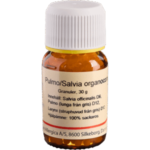 Pulmo/Salvia organocomp sukkerkugler - homøopatisk lægemiddel fra Allergica
