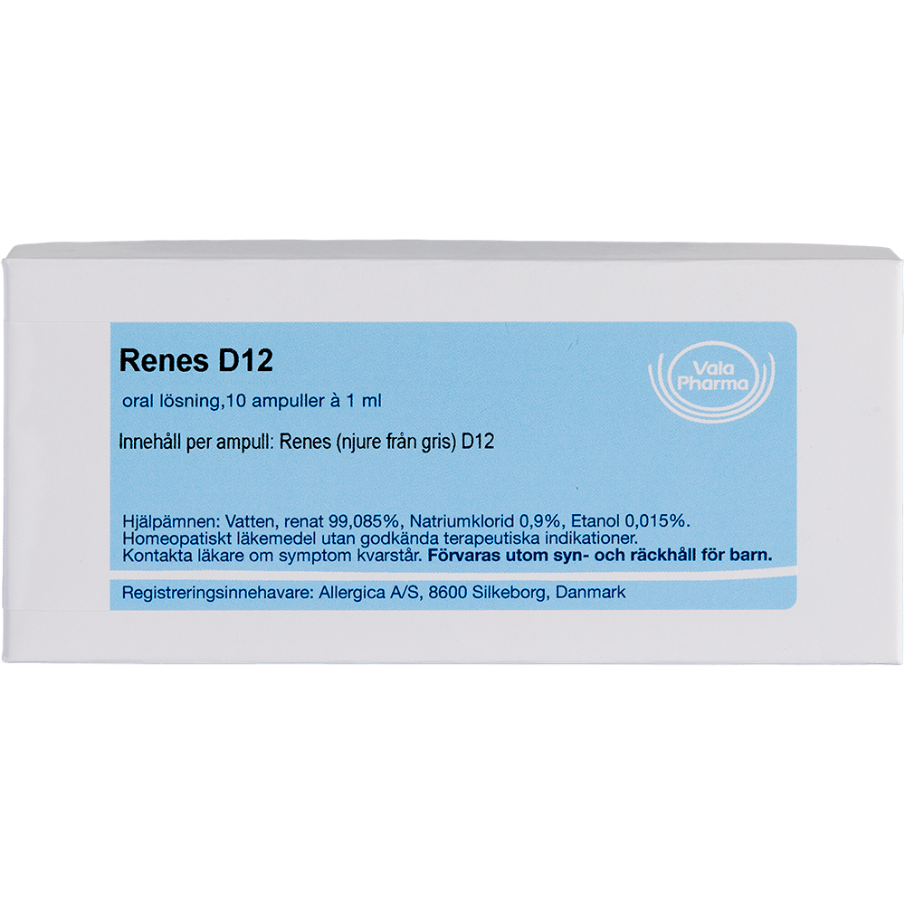 Renes D12 ampuller - homøopatisk lægemiddel fra Allergica