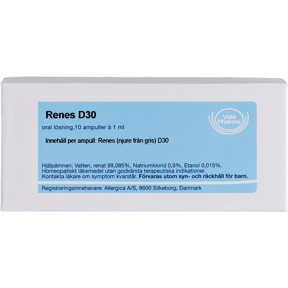 Renes D30 ampuller - homøopatisk lægemiddel fra Allergica