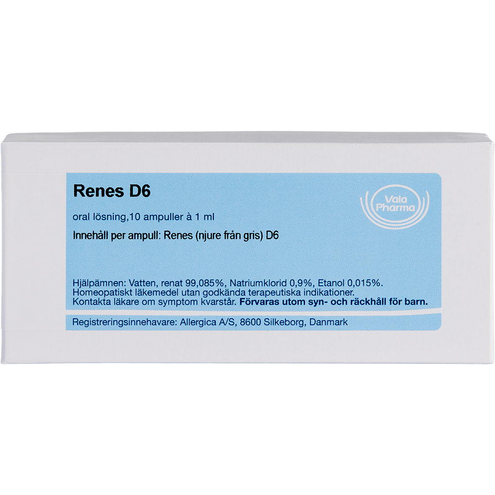 Renes D6 ampuller - homøopatisk lægemiddel fra Allergica