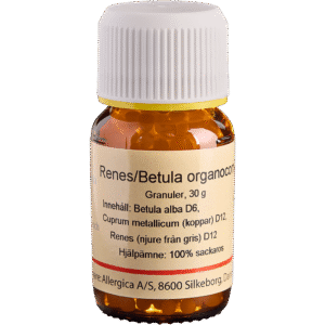 Renes/Betula organocomp sukkerkugler - homøopatisk lægemiddel fra Allergica
