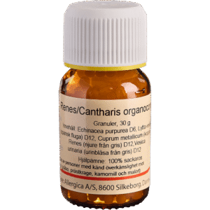 Renes/Cantharis organocomp sukkerkugler - homøopatisk lægemiddel fra Allergica