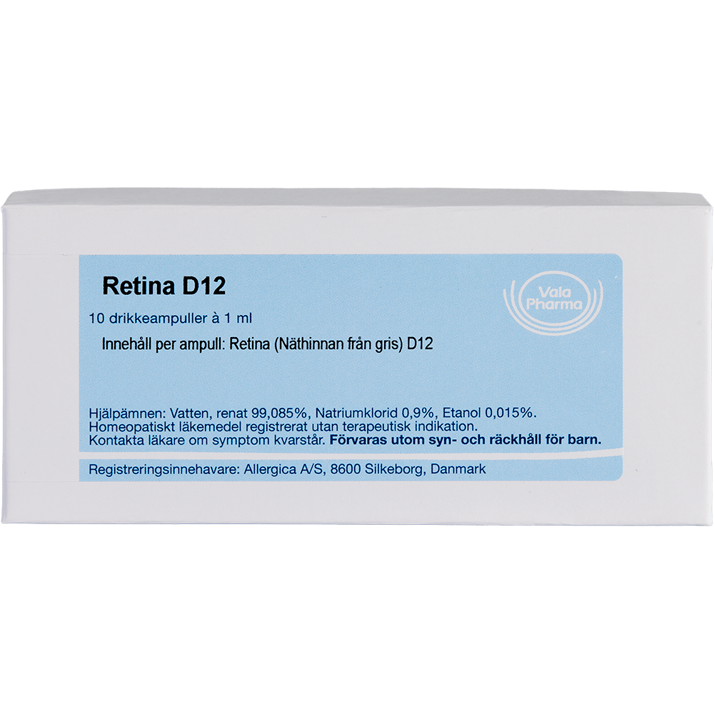Retina D12 ampuller - homøopatisk lægemiddel fra Allergica