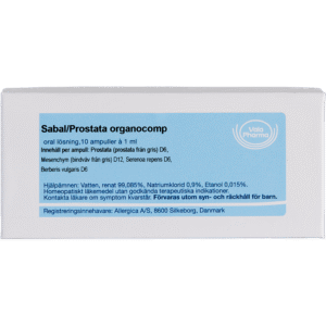 Sabal/Prostata organocomp ampuller - homøopatisk lægemiddel fra Allergica