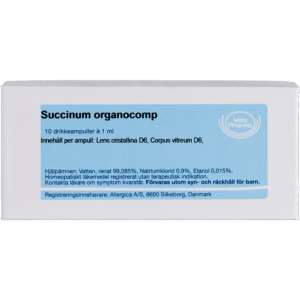 Succinum organocomp ampuller - homøopatisk lægemiddel fra Allergica
