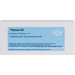 Thymus D6 ampuller - homøopatisk lægemiddel fra Allergica