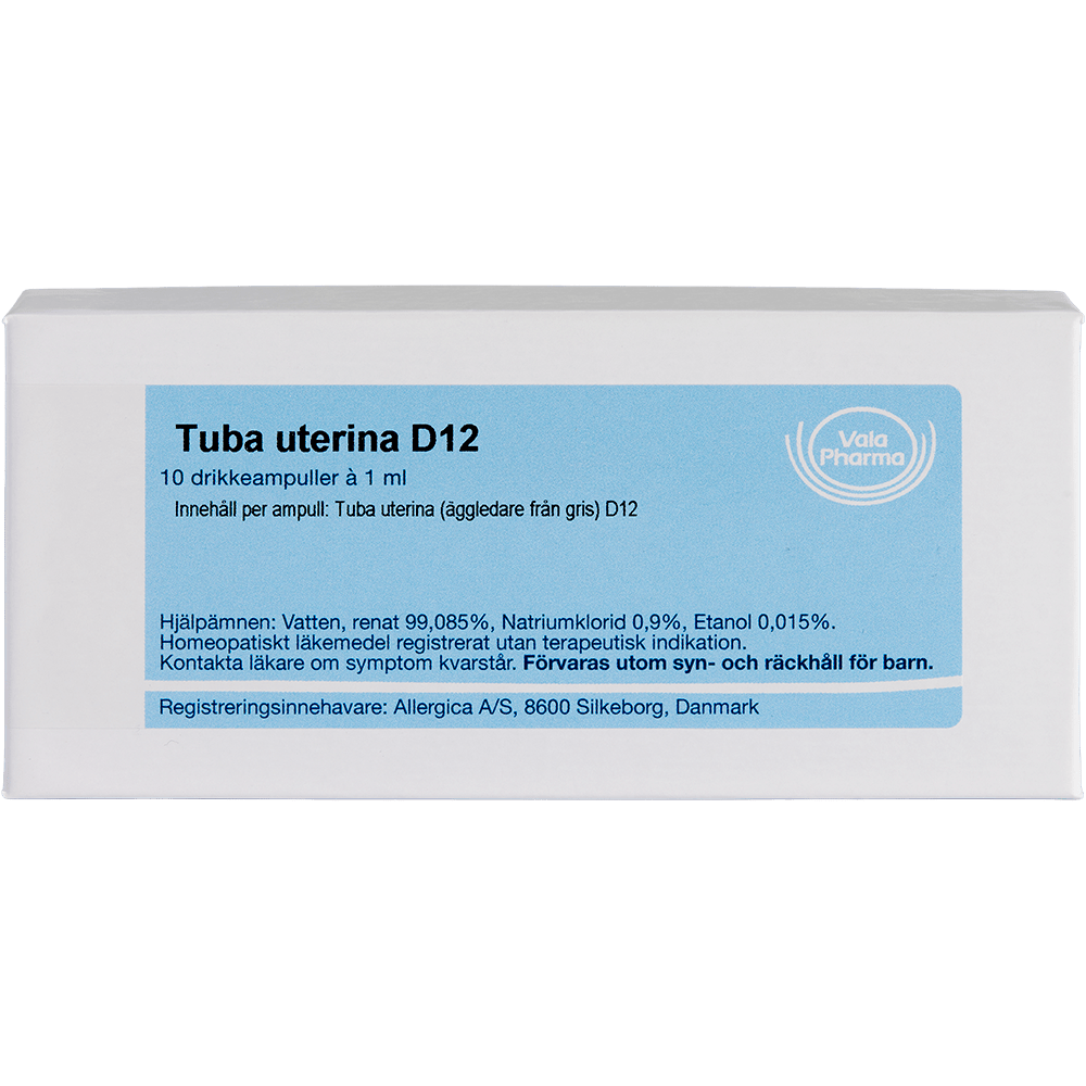 Tuba uterina D12 ampuller - homøopatisk lægemiddel fra Allergica