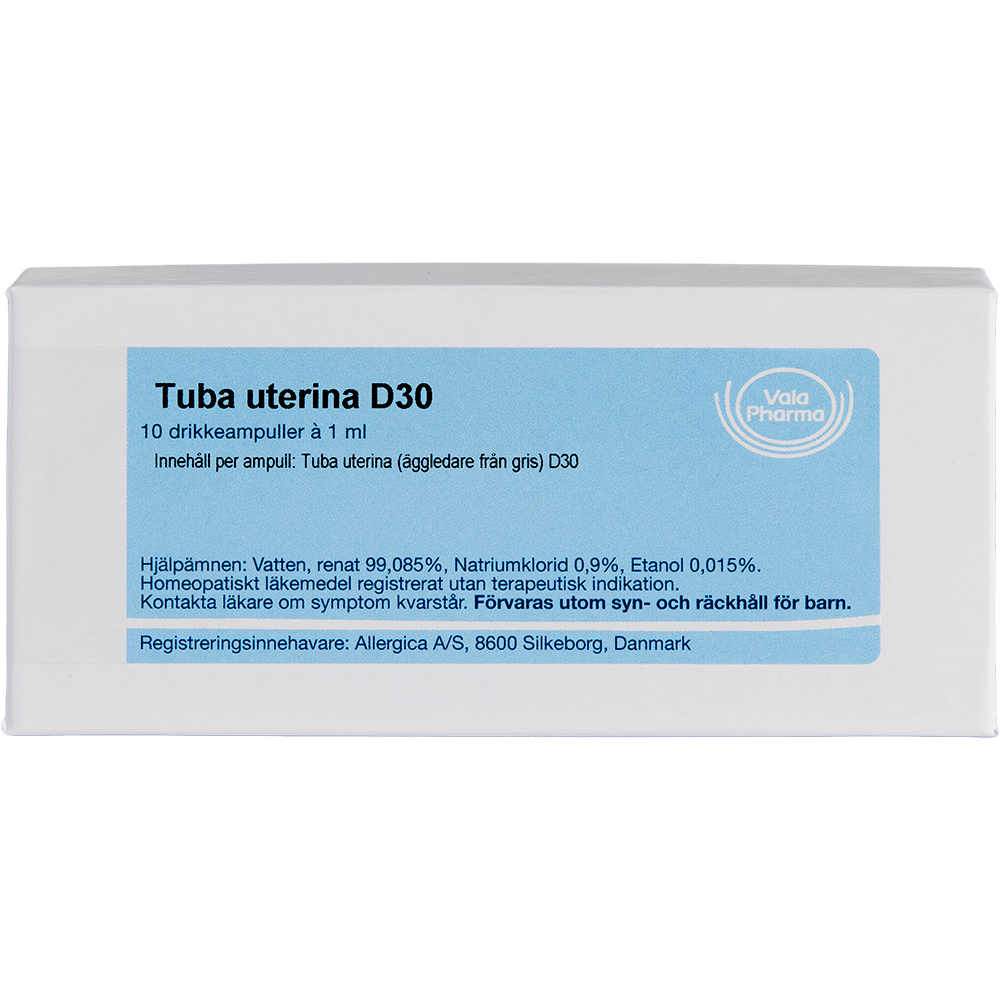 Tuba uterina D30 ampuller - homøopatisk lægemiddel fra Allergica