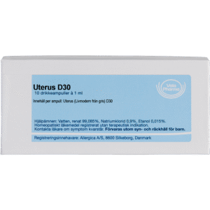 Uterus D30 ampuller - homøopatisk lægemiddel fra Allergica