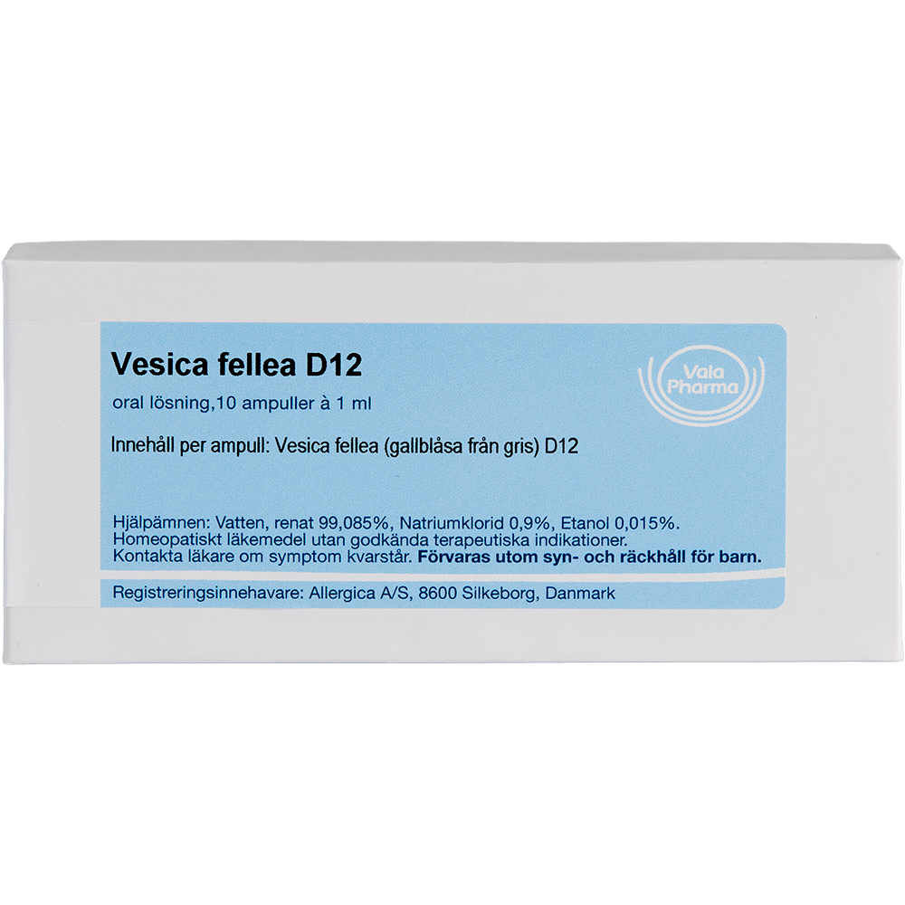 Vesica fellea D12 ampuller - homøopatisk lægemiddel fra Allergica
