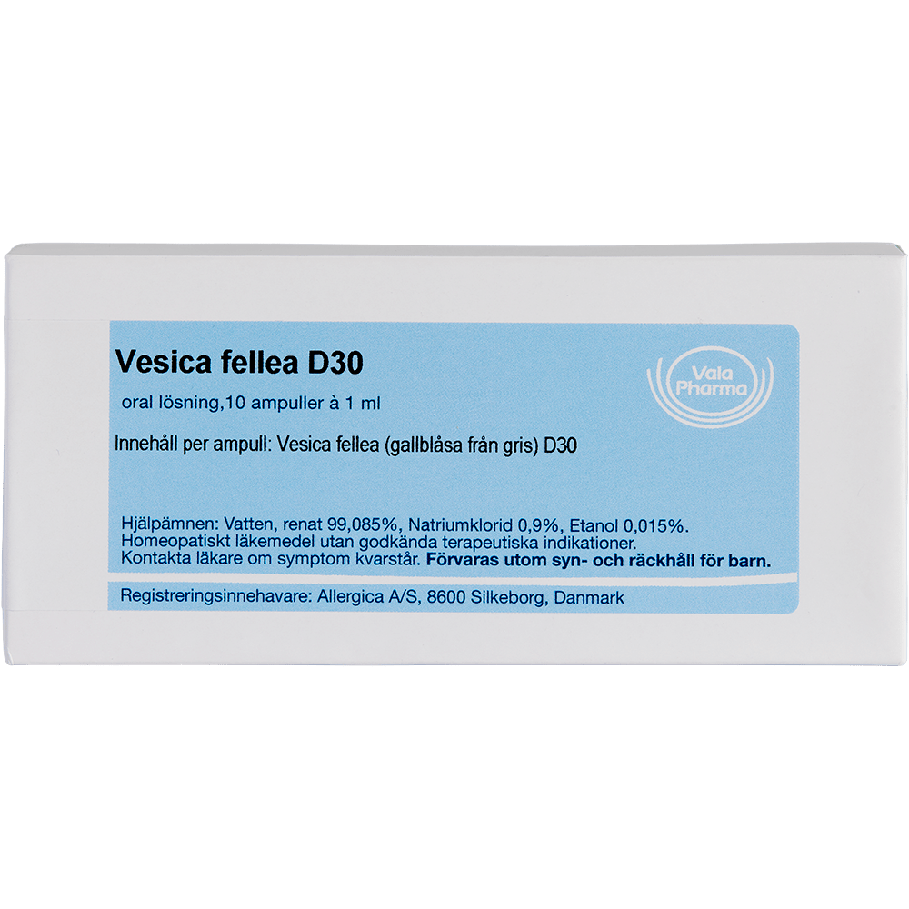 Vesica fellea D30 ampuller - homøopatisk lægemiddel fra Allergica