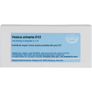 Vesica urinaria D12 ampuller - homøopatisk lægemiddel fra Allergica