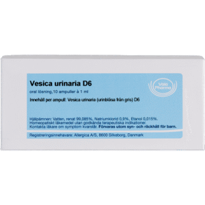 Vesica urinaria D6 ampuller - homøopatisk lægemiddel fra Allergica